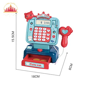 Wholesale Kids Supermarket Pretend Play Cute Cat Plastic Cash Register Toy SL10D345