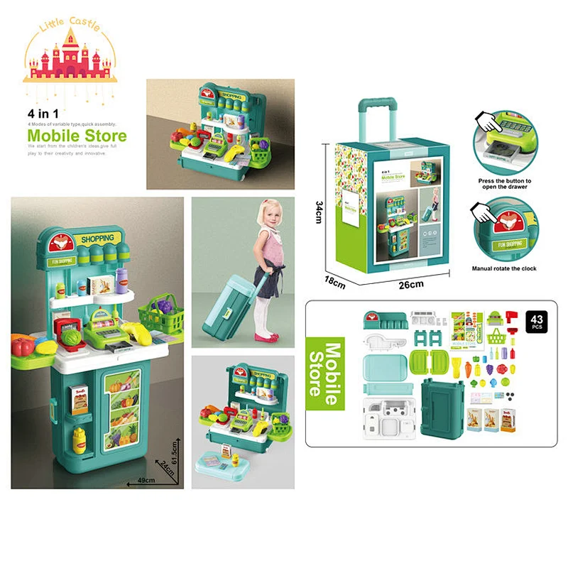 Hot Sale Portable Barber Beatuy Backpack DIY Color Clay Set Toy For Kids SL10G123