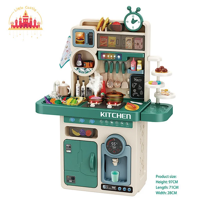 Wholesale Kids 89 Pcs Large Plastic Play Kitchen Set With Spray Function SL10C073