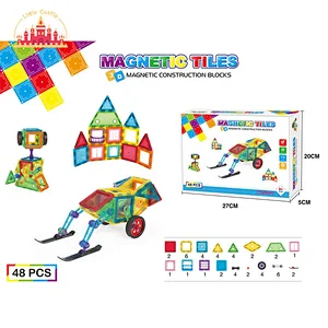 Educational DIY Building Blocks 52 Pcs Plastic Magnetic Stick Toy For Kids SL13E073