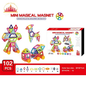 Popular DIY 100 Pcs Magnetic Plastic Marble Run Building Blocks For Kids SL13E124