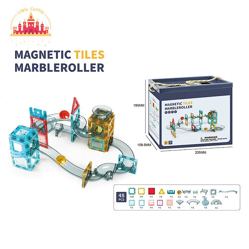 Factory Direct 3D Assembly 48 Pcs Plastic Magnetic Building Blocks For Kids SL13E117