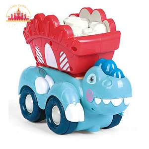 Mini Construction Vehicle Toy Kids Plastic Dinosaur Mixer Toy With Music SL07B012