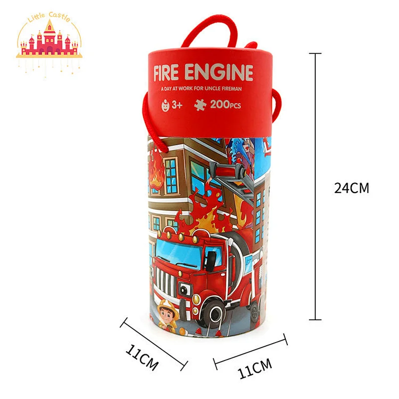 Customize Educational 200 Pcs City Fire Theme Cardboard Jigsaw Puzzle For Kids SL20B032