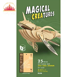 Hot Sale Educational Toy DIY Paper Craft 25 Pcs 3D Animal Puzzle For Kids SL14D024