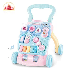High Quality Baby Early Educational Toy Plastic Musical Walker With Light SL16E006