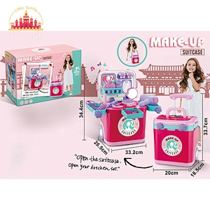 Popular Play House Dress Up Set Toys Electric Plastic Makeup Suitcase For Kids SL10G423