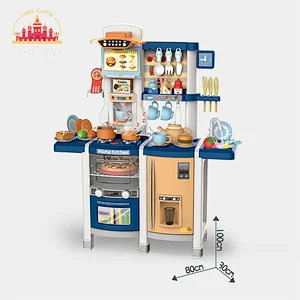 Kids Play House 65 Pcs Kitchen Toys Plastic Cooking Table With Light Sound SL10C180