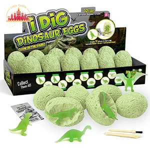 12Pcs Luminous Dinosaur Egg Excavation Set Educational Digging Game For Kids SL17A069