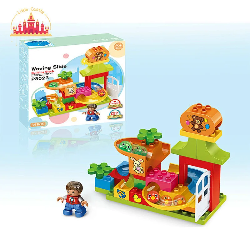 114 Pcs Building Brick Set Educational Assembly Plastic Block Train Toy For Kids SL13A515