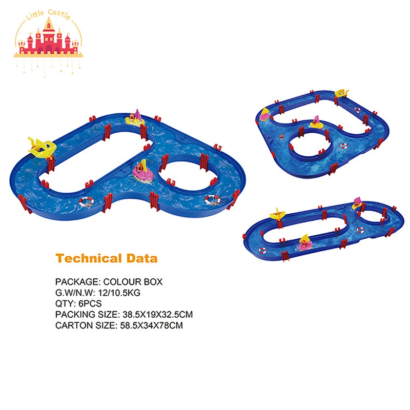 Hot Selling Kids 42 Pcs DIY Mini Water Park Plastic Water Track Set Toy SL01A388
