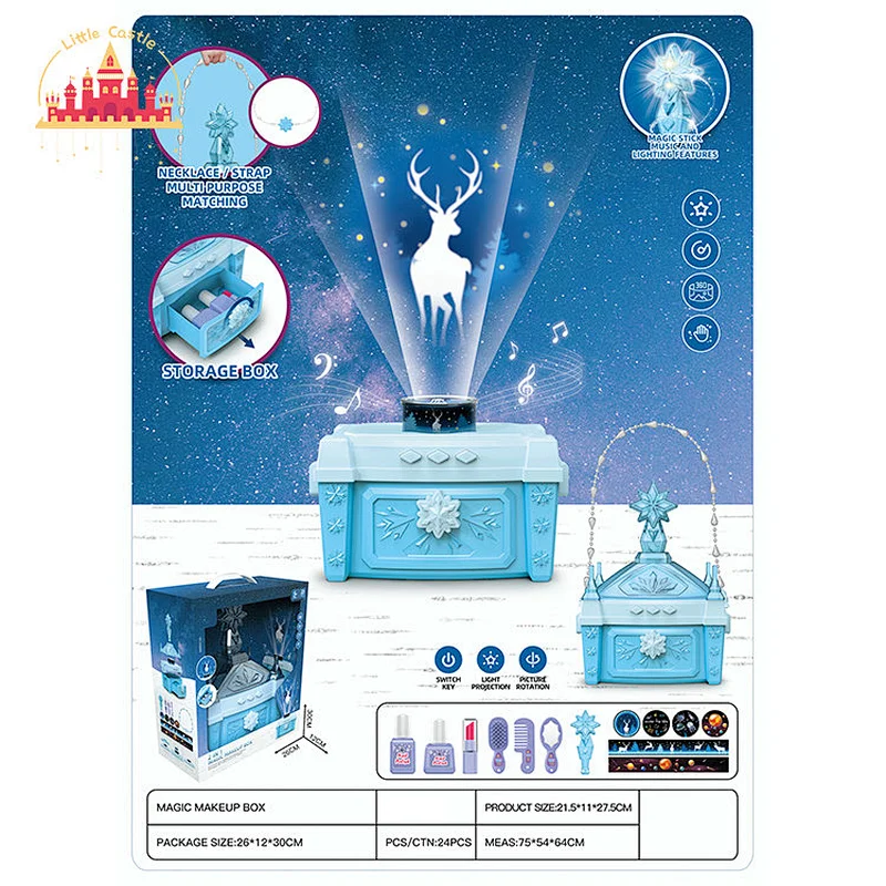 Customize Princess Beauty Play Set Plastic Magic Makeup Box For Kids SL10D1011
