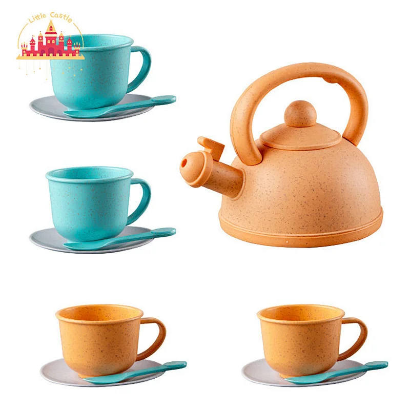 Kitchen Pretend Play Eco-friendly Simulation 14 Pcs Kettle Set Toy For Kids SL10D778