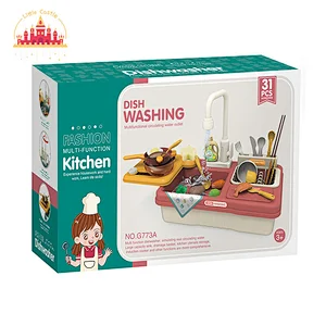 Wholesale 31 Pcs Kitchen Play Set Simulation Plastic Dishwasher Toy For Kids SL10D807