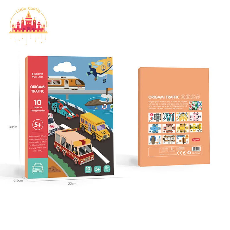Creative DIY Paper Folding Game 3D Vehicle Origami Craft Model Toy For Kids SL20A009