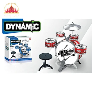 Kids Musical Instrument 5 Pieces Plastic Combo Rock Jazz Drum With Chair SL07E073