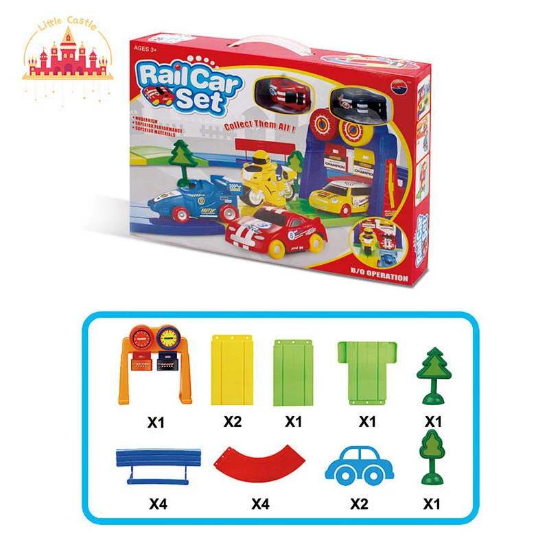 High Quality Track Rail Car Set Plastic Electric Racing Track Toy For Kids SL04C002