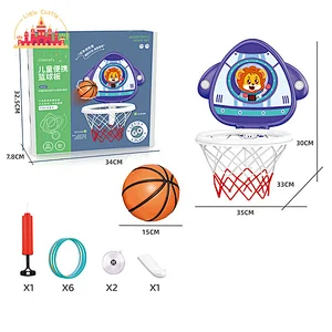 Kids Sports Game Plastic Basketball Hoop Set Toy With Electronic Scoreboard SL01F118