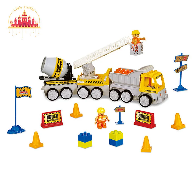 Creative DIY Construction Truck Cartoon Plastic Cutting Vehicle Toy For Kids SL04A334