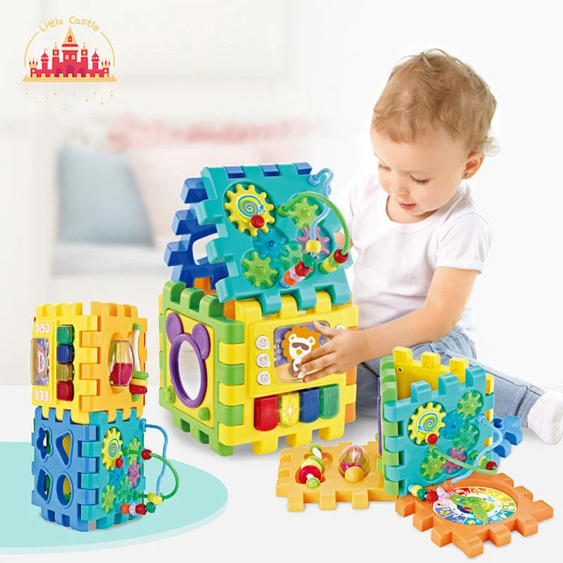 High Quality Early Educational Assembly 6 In 1 Plastic Activity Cube For Kids SL12D006