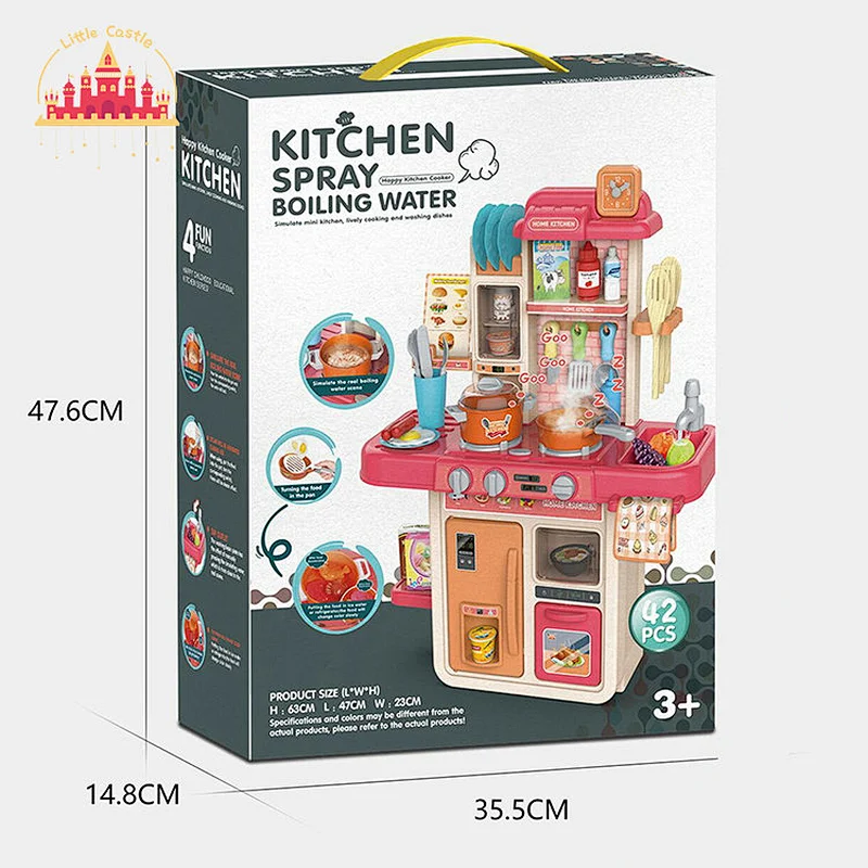 Hot Sale Educational Pretend Play 42 Pcs Plastic Kitchen Set Toys For Kids SL10C186