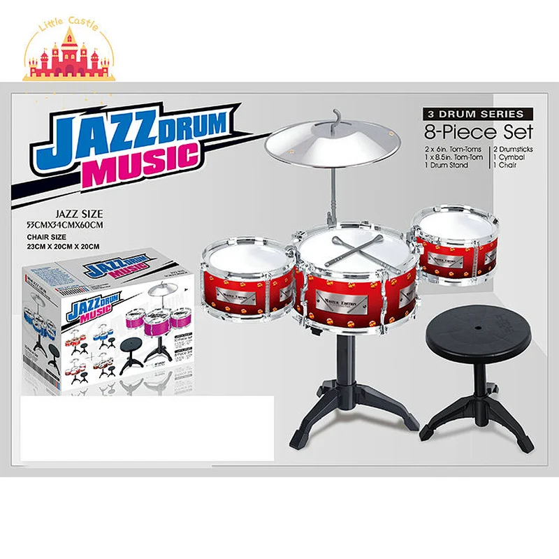 Customize Educational Musical Toy Percussion Plastic Jazz Drum Set For Kids SL07E068