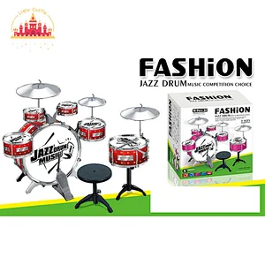 Hot Sale Kids Educational Rock Musical Toy Plastic Jazz Drum Play Set With Chair SL07E076