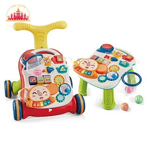 2023 New Multifunctional Activity Table 2 In 1 Plastic Push Walker For Baby SL16E010