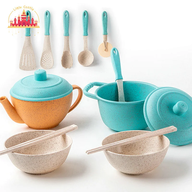 Kitchen Pretend Play Eco-friendly Simulation 14 Pcs Kettle Set Toy For Kids SL10D778