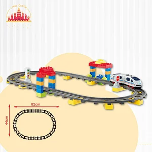 63 Pcs Educational DIY Train Track Set Plastic Electric Rail Car Toy For Kids SL04C005