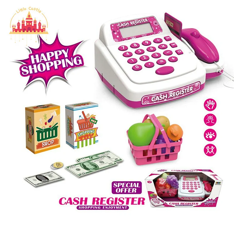 Hot Selling Kids Pretend Play Mini Plastic Vegetable Fruit Shopping Cart Toy SL10B450