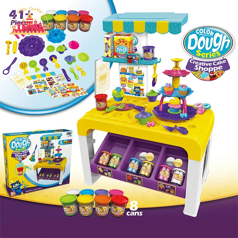 Hot Sale Cooking Game Play Dough Set Kitchen Color Clay Table For Kids SL10D502