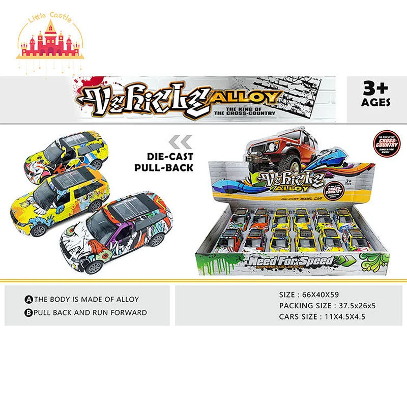 High Quality 12 Pcs Colorful Mini 1:36 Alloy Pull Back Car Toys For Kids SL04A706
