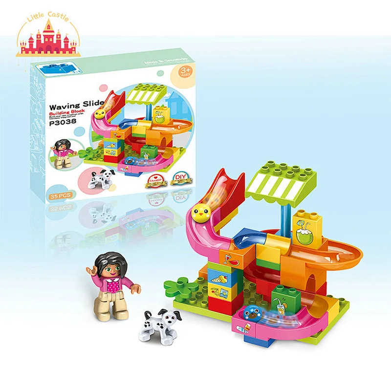 Kids Multifunction Educational Plastic Building Block Table Set With Chair SL13A528