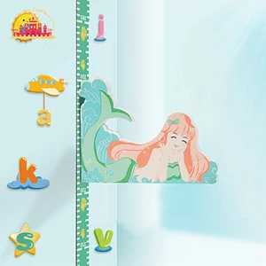 Fashion Cartoon Mermaid Kids Room Wall Sticker EVA Height Measuring Ruler SL18A049