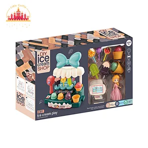 Hot Selling Kids Pretend Play Plastic Ice Cream Store Toy With Light Sound SL10D840