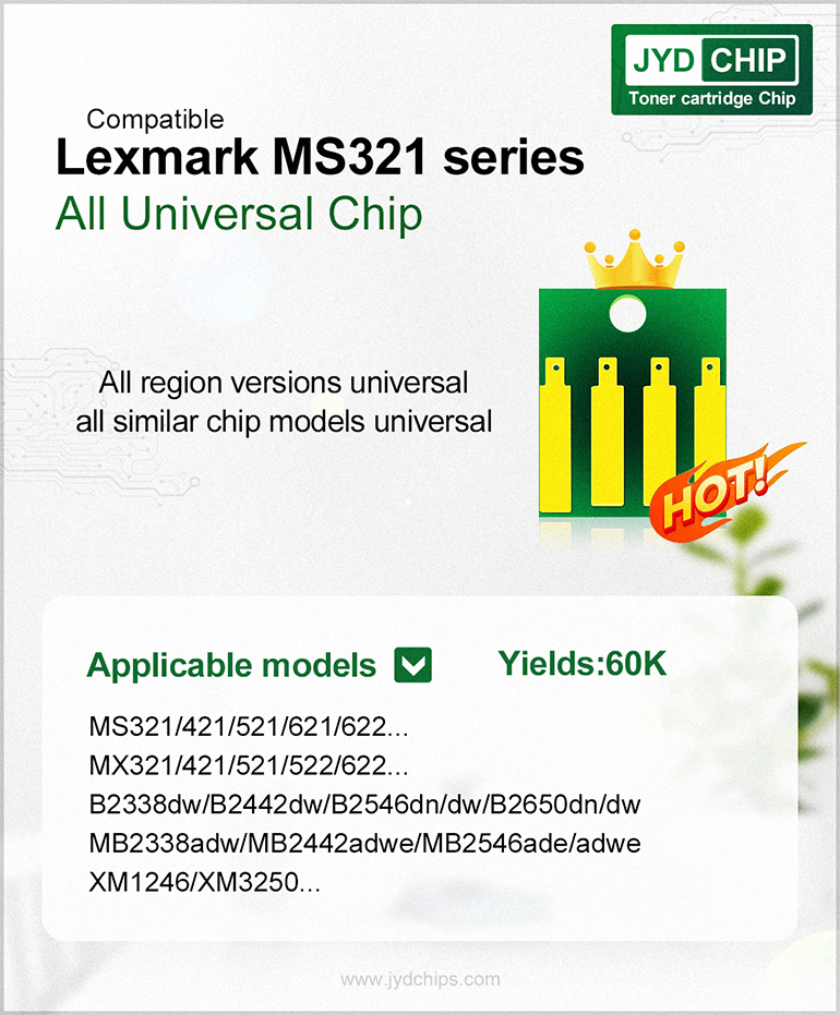 MS321 Series Chip,Lexmark,All Universal Chip,MS321