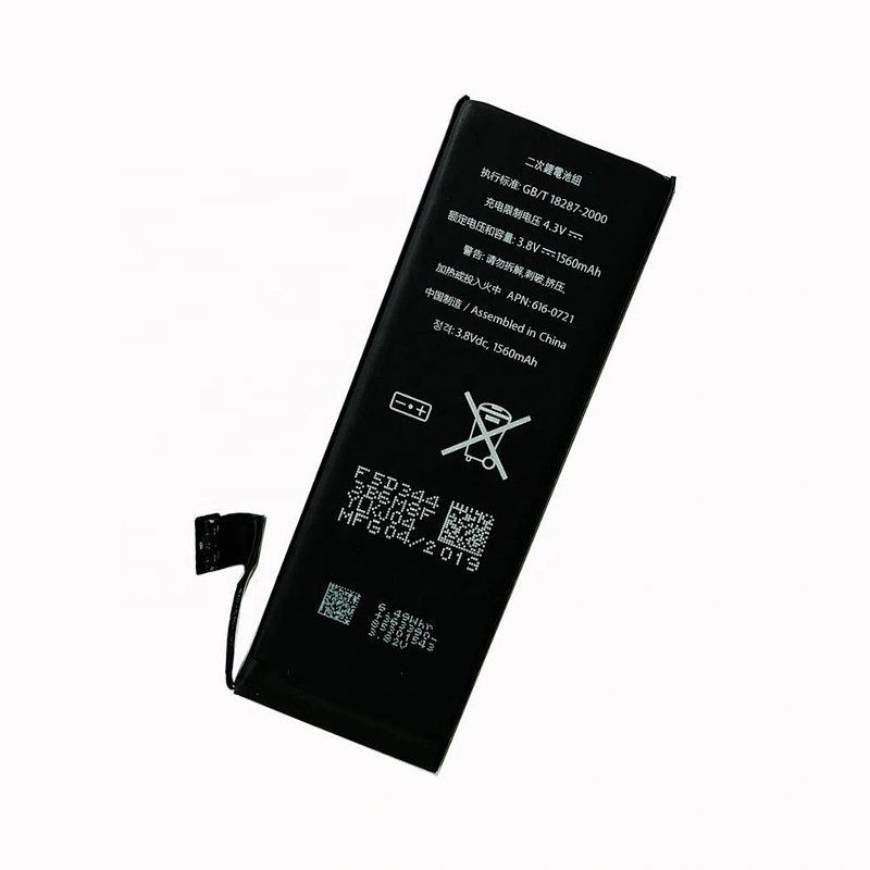 1560mAh Li-Polymer Internal Mobile Phone Battery For iPhone 5S Rechargeable Replacement New 0 Cycle Tested iPhone 5s Battery