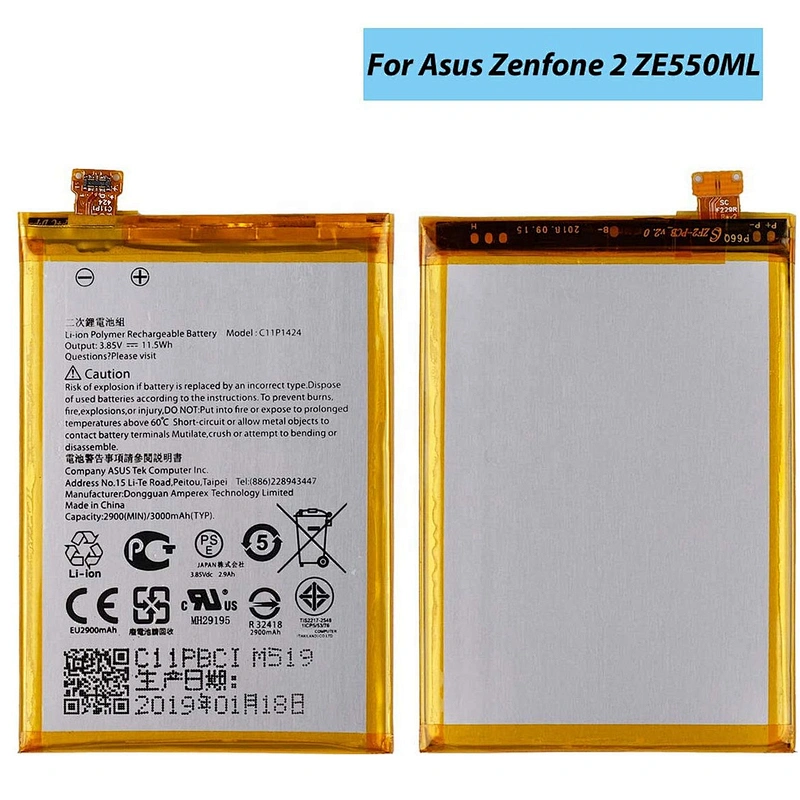 Replacement Cellphone Battery 3000mAh C11P1424 for ASUS ZenFone 2 A68 ZE550ML ZE551ML Z008D Battery
