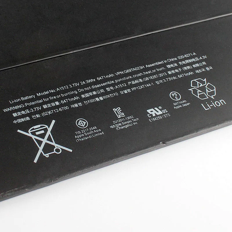 New Internal Replacement Battery For Apple iPad Mini 2 A1512 A1489 iPad Mini 3 A1490 A1599 A1600 6471mAh Tablet Battery