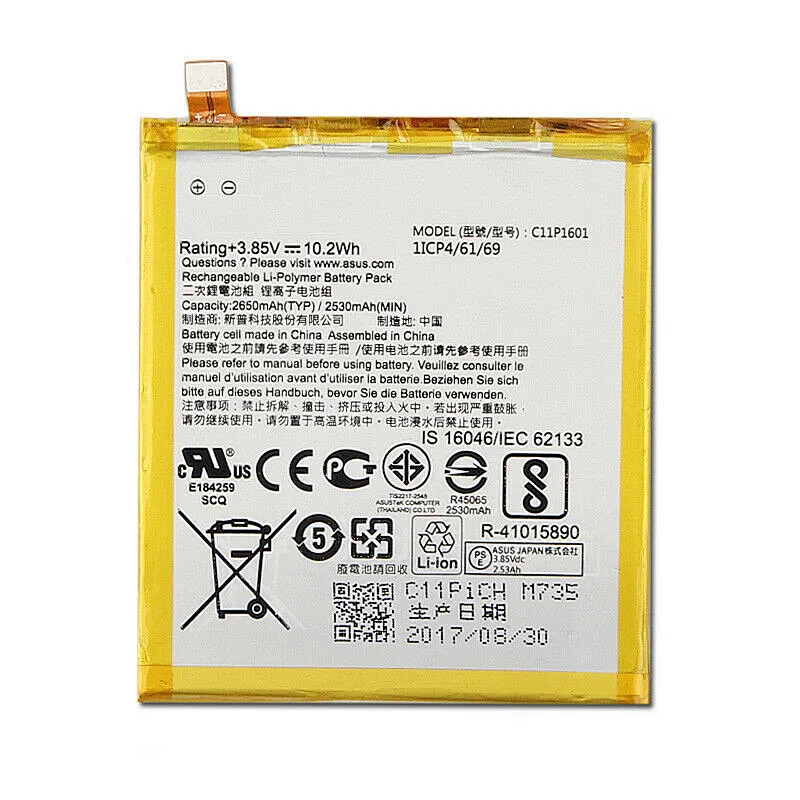 Original mobile phone battery for Asus ZenFone3 5.2 ZE520KL z017da batteries battery C11P1601