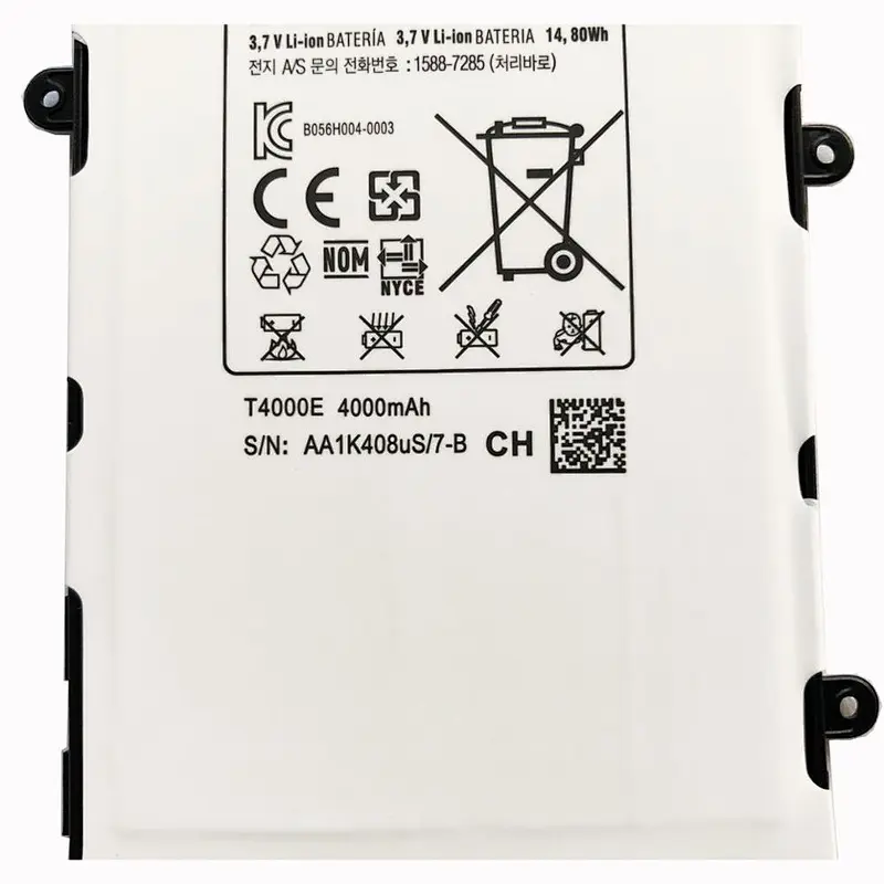 Replacement Battery T4000E 3.7V 4000mAh compatible For Samsung GALAXY Tab Tablet 3 7.0 T210 T211 T210R T217A SM-T210R