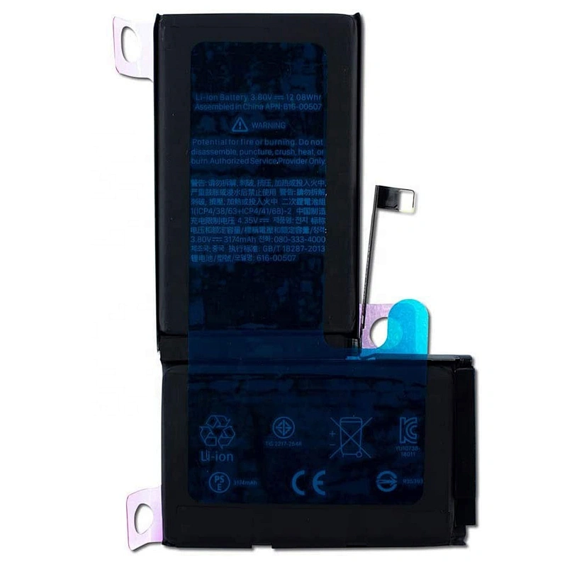 China Factory Direct Wholesale Mobile Phone Battery 3174mAh Full Capacity for iPhone Xs Max Internal Li-Polymer New 0 Cycle