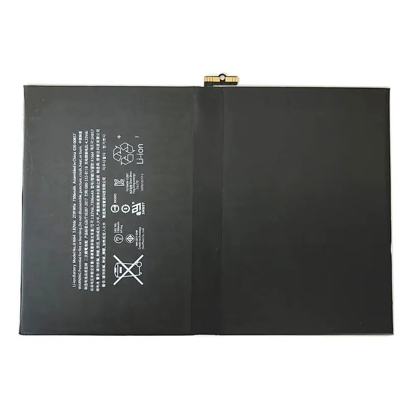 Internal Battery A1664 Replacement Compatible Apple iPad Pro 9.7 2016 Edition A1673 A1674 A1675 3.82V 7306mAh