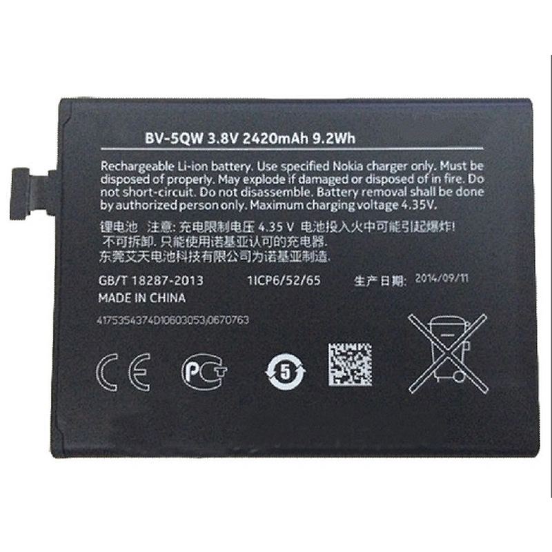 3.7V Original mobile phone battery BV-5QW for Nokia Lumia 929 930
