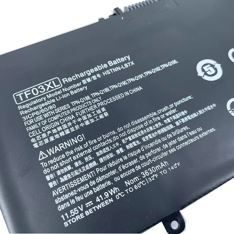 HP Laptop battery HSTNN-LB7X TF03XL for HP TPN-C131 TPN-Q188 TPN-Q189 TPN-Q190 TPN-Q191 TPN-Q192 TPN-Q196 TPNQ201 11.55V  41.9Wh