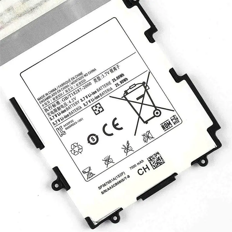 Tablet Replacement Battery Compatible Samsung Galaxy Tab 2 10.1 GT-P7500 SP3676B1A 7000mAh White