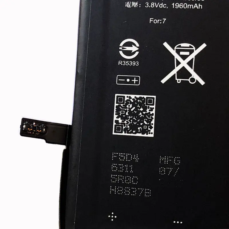 Wholesale Replacement Mobile Phone 7G Battery A1660 A1778 A1779 616-00255 1960mAh Phone7 Battery