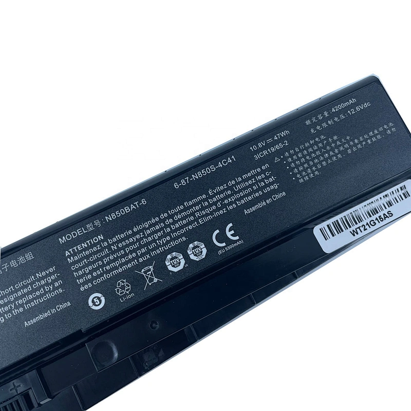 N850BAT-6 Laptop Battery For Clevo N850 N850HC