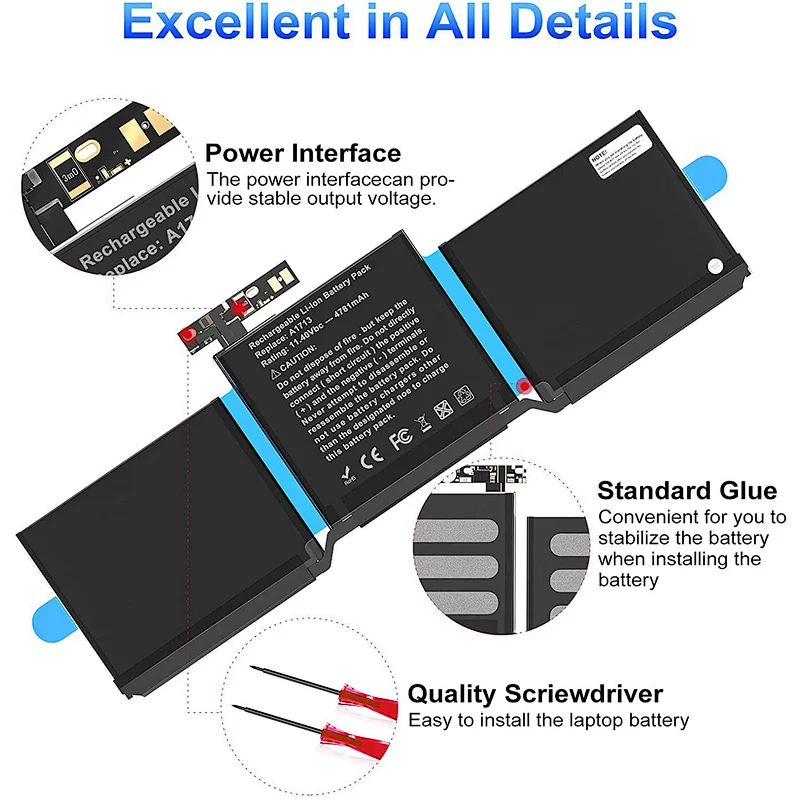 A1713 laptop battery for Macbook Pro 13